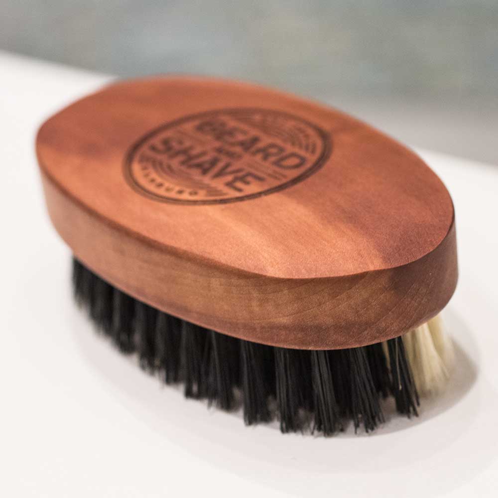 double beard brush beard and shave